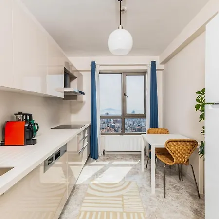 Flat W Sea View Terrace Near Metro In Maltepe